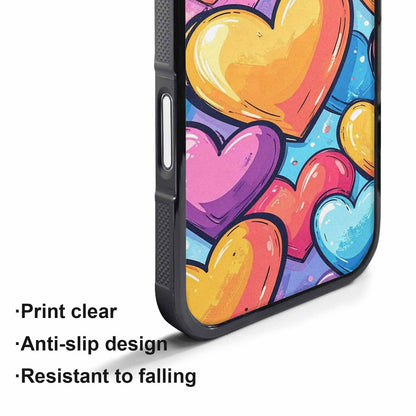 iPhone 17 Pro Max Case — Pastel Summer Heart Original Art, Custom Art Phone Cover