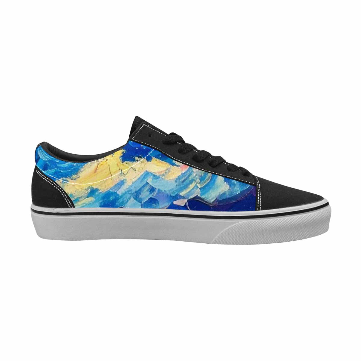 WOMEN'S Starry Night Van Gogh Canvas Lace-Up Aesthetic Custom Sneakers