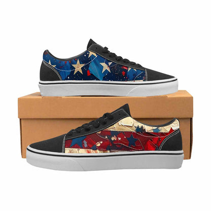 WOMEN'S Patriotic Stars Stripes Lace-Up Canvas Y2K Custom Shoes
