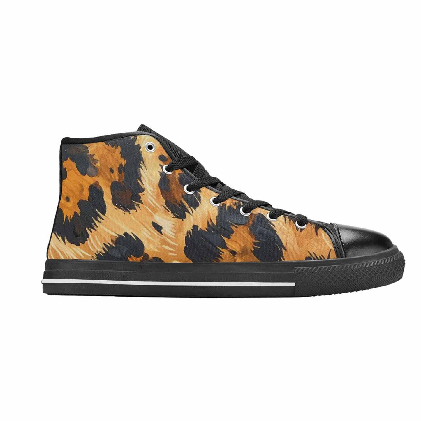 MEN'S Leopard Soft Airbrush Gradient High Top Canvas Aesthetic Sneakers