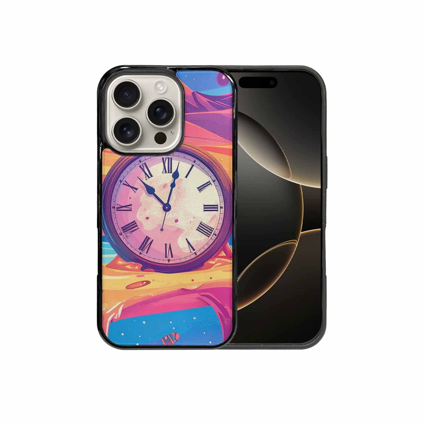 iPhone 16 Pro Case — Salvadore Dali Surrealist Dreamscape Pattern Melting, Custom Designed Case Cover