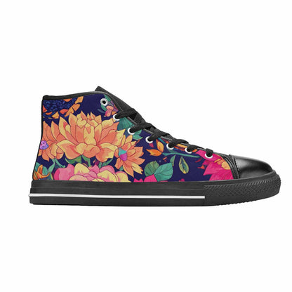 MEN'S Floral Snake Print High Top Canvas Y2K Custom Sneakers