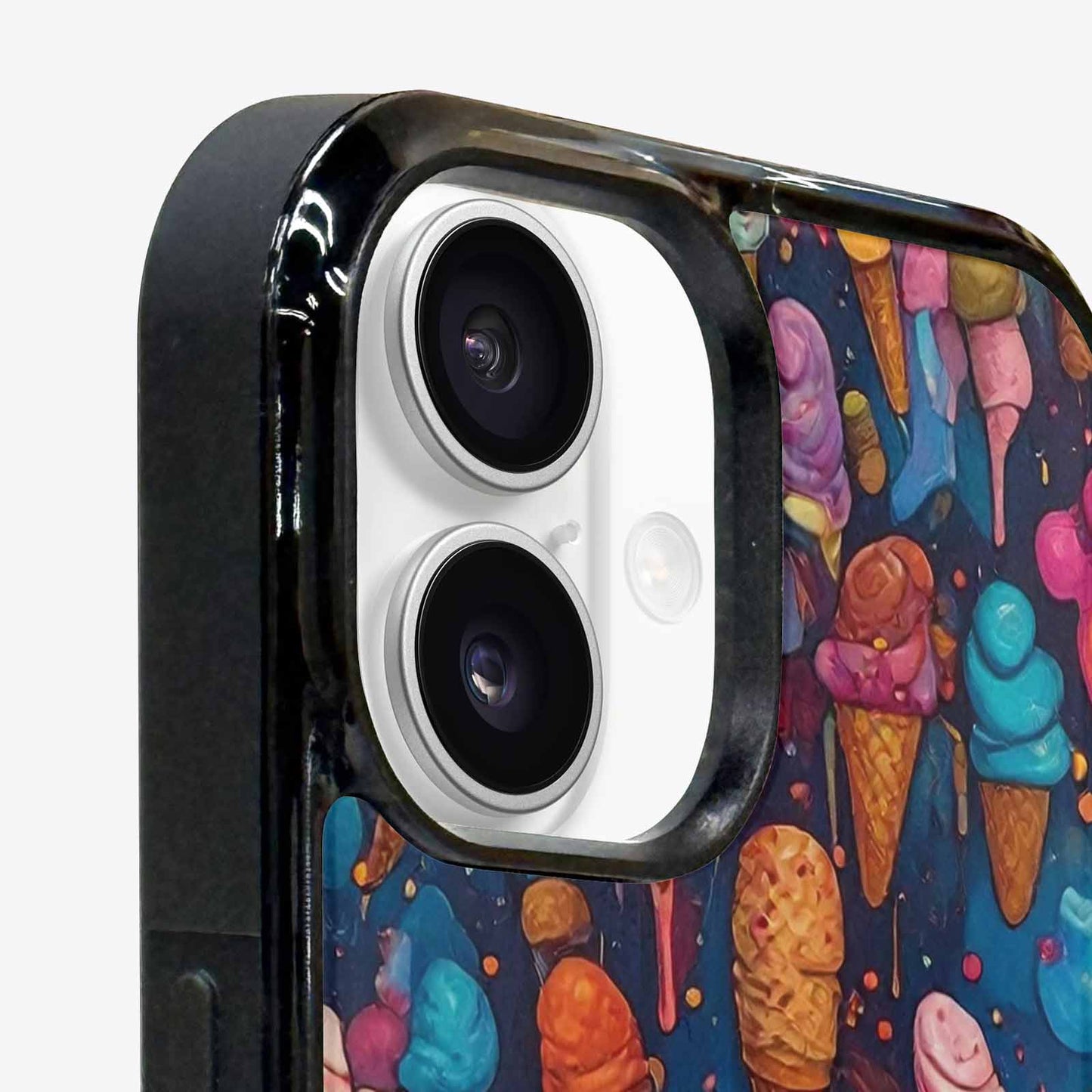 iPhone 16 Case — Ice Cream Motif Ice Cream Motifs, Custom Print Case Cover