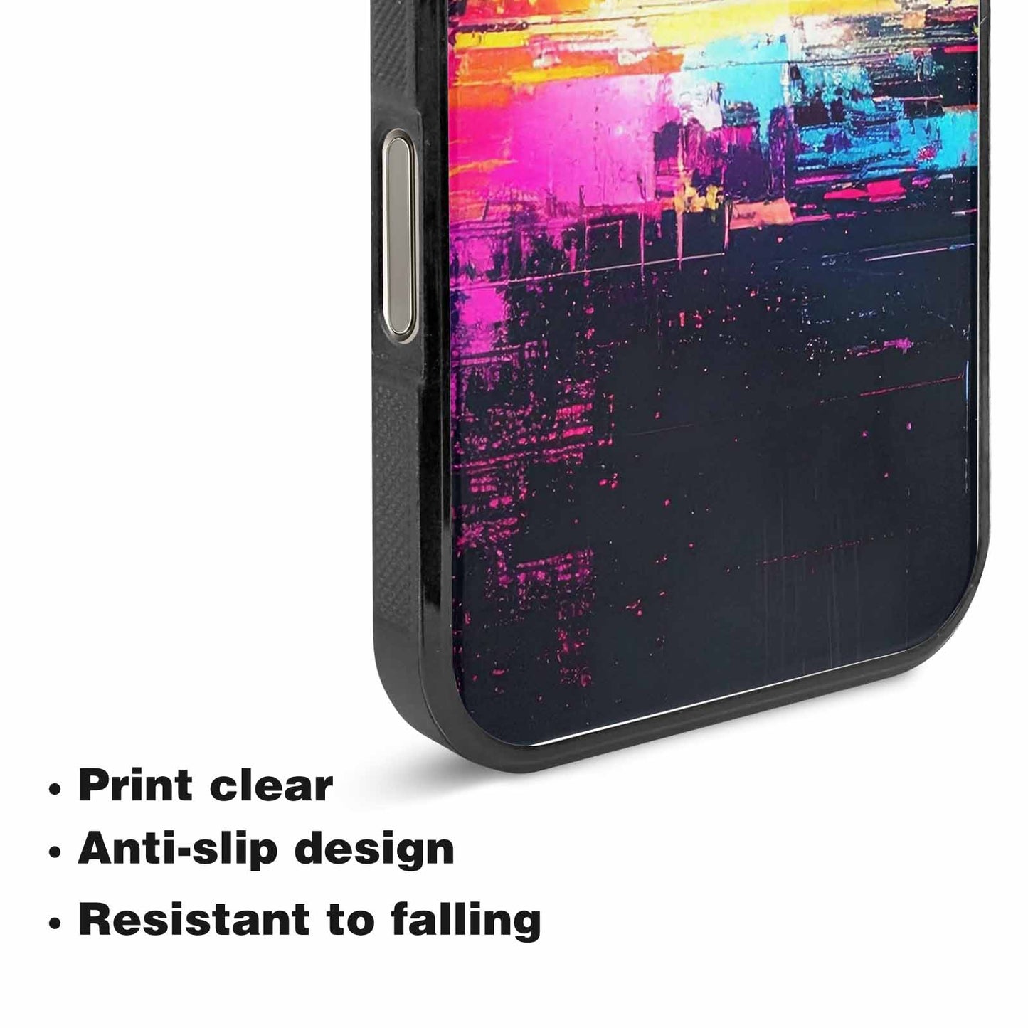 iPhone 15 Pro Max Case — Glitch Dark Art Seamless Pattern Vibrant, Original Design Phone Case