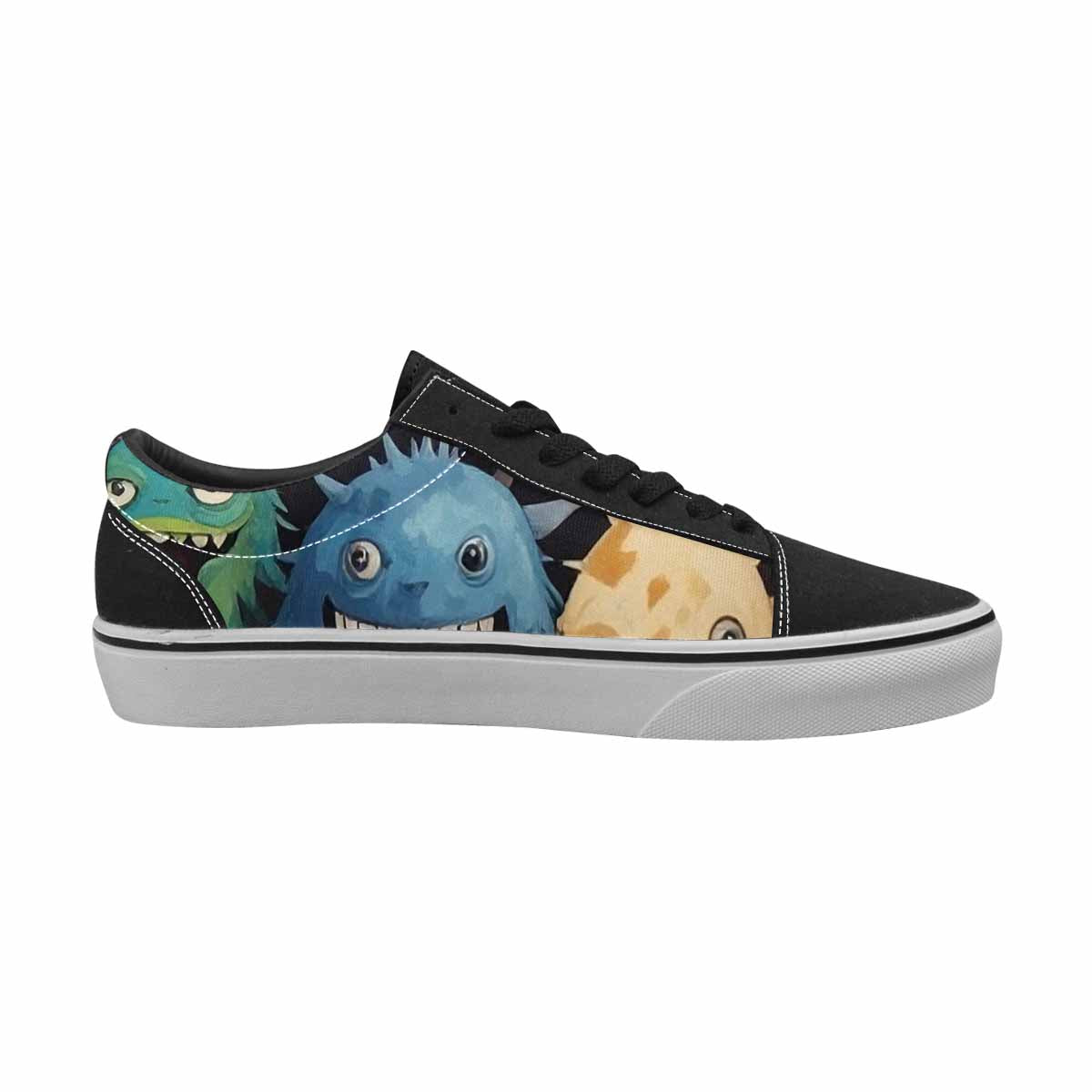 WOMEN'S Monsters  Camo Monsters Lace-Up Canvas Dreamcore Custom Shoes