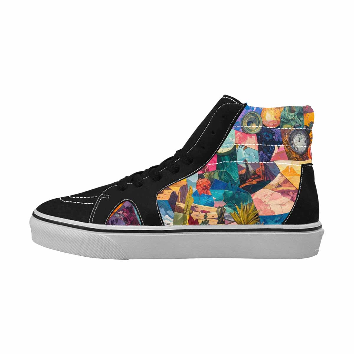 MEN'S Surreal Dream Fragment High Top Canvas Neon Fantasy Custom Shoes