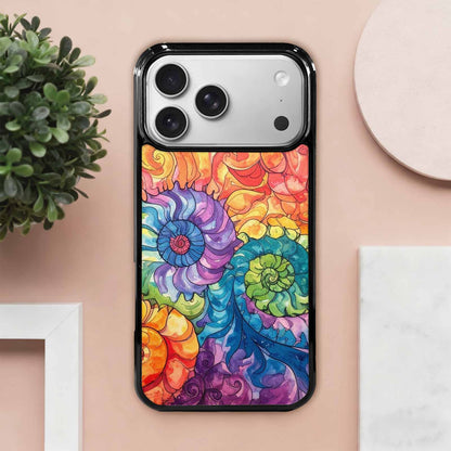 iPhone 17 Pro Max Case — Tie Dye Swirls (black Tie Dye, Custom Print Case Cover