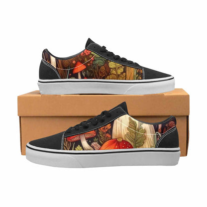 WOMEN'S Mushroom Canvas Lace-Up Grunge Custom Shoes