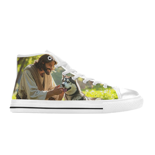 WOMEN'S Jesus_Ht_08 High Top Canvas Dark Academia Custom Sneakers