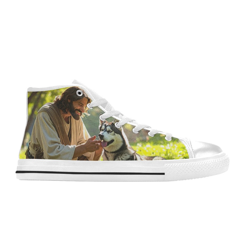 WOMEN'S Jesus_Ht_08 High Top Canvas Dreamcore Sneakers