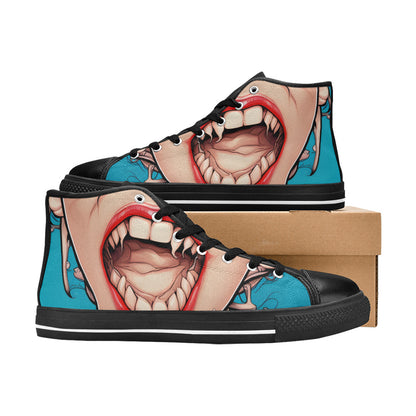 MEN'S Cc Mouthy Art Men’S High Top Canvas Vibrant Chaos Shoes