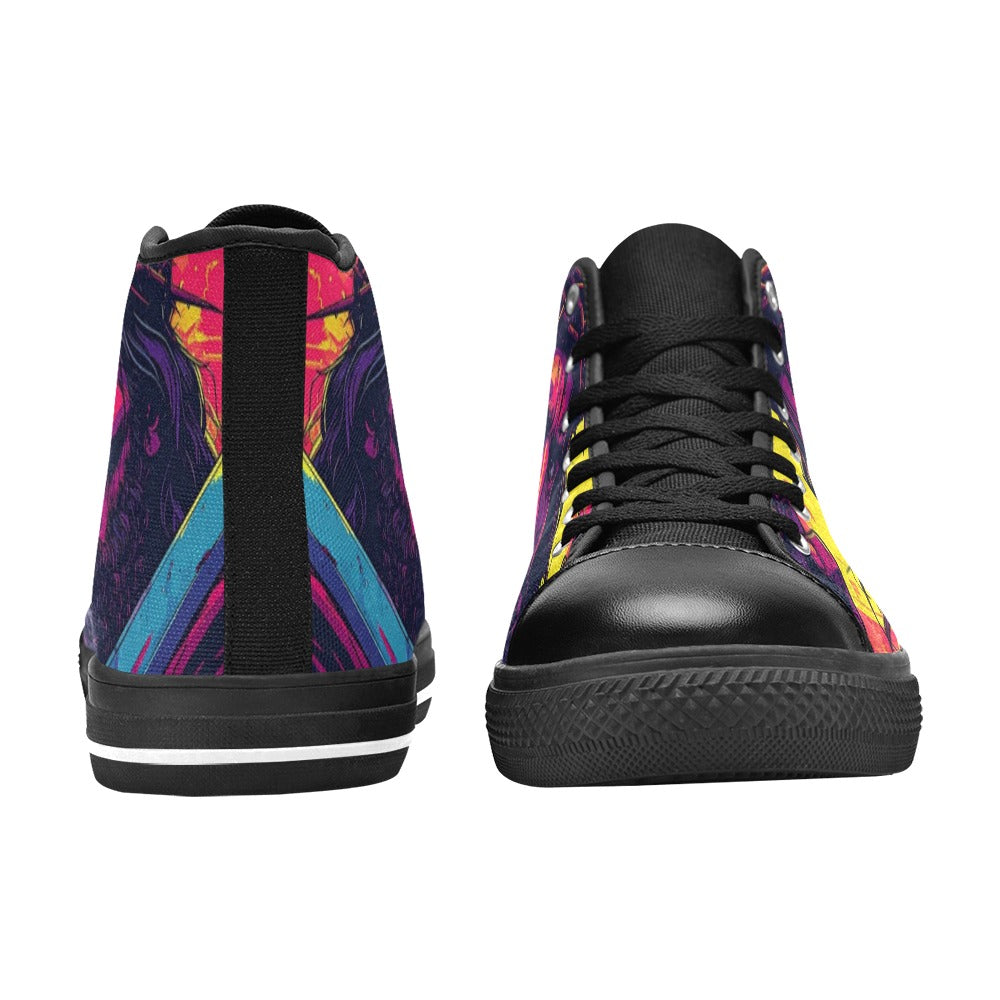 WOMEN'S Jesus_Ht_09 High Top Canvas Wallpaper Art Shoes