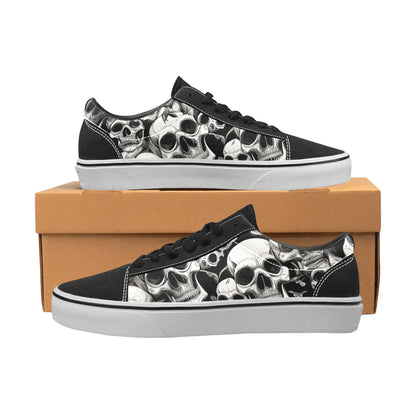 MEN'S Skulls Mania Low Top Skateboarding Cottagecore Shoes