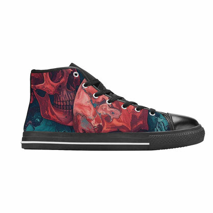 MEN'S Marble Skull High Top Canvas Y2K Shoes