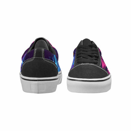 WOMEN'S Skulls Splatter Comic Canvas Lace-Up Grunge Sneakers