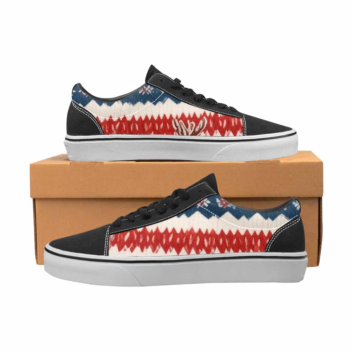WOMEN'S Christmas Holly Snowflake Canvas Lace-Up Grunge Shoes