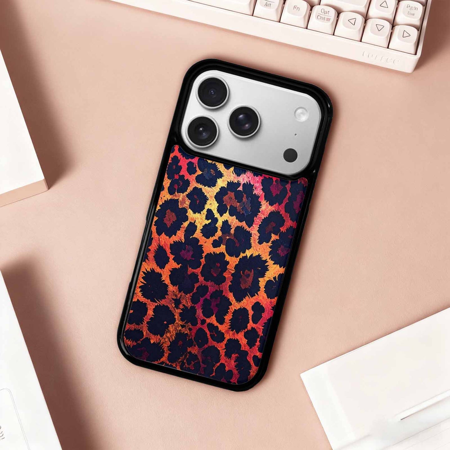 iPhone 17 Pro Case — Leopard Print Dark Seamless Pattern Animal, Custom Art Phone Cover