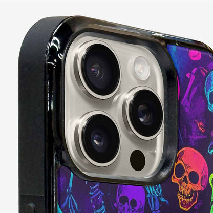 iPhone 15 Pro Max Case — Glowing Skeleton Pattern Hundreds Of Small, Custom Art Phone Cover