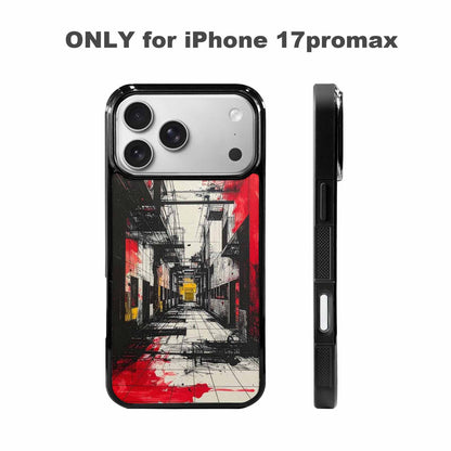 iPhone 17 Pro Max Case — Black &amp; Red Ink Galaxy Space, Custom Print Case Cover