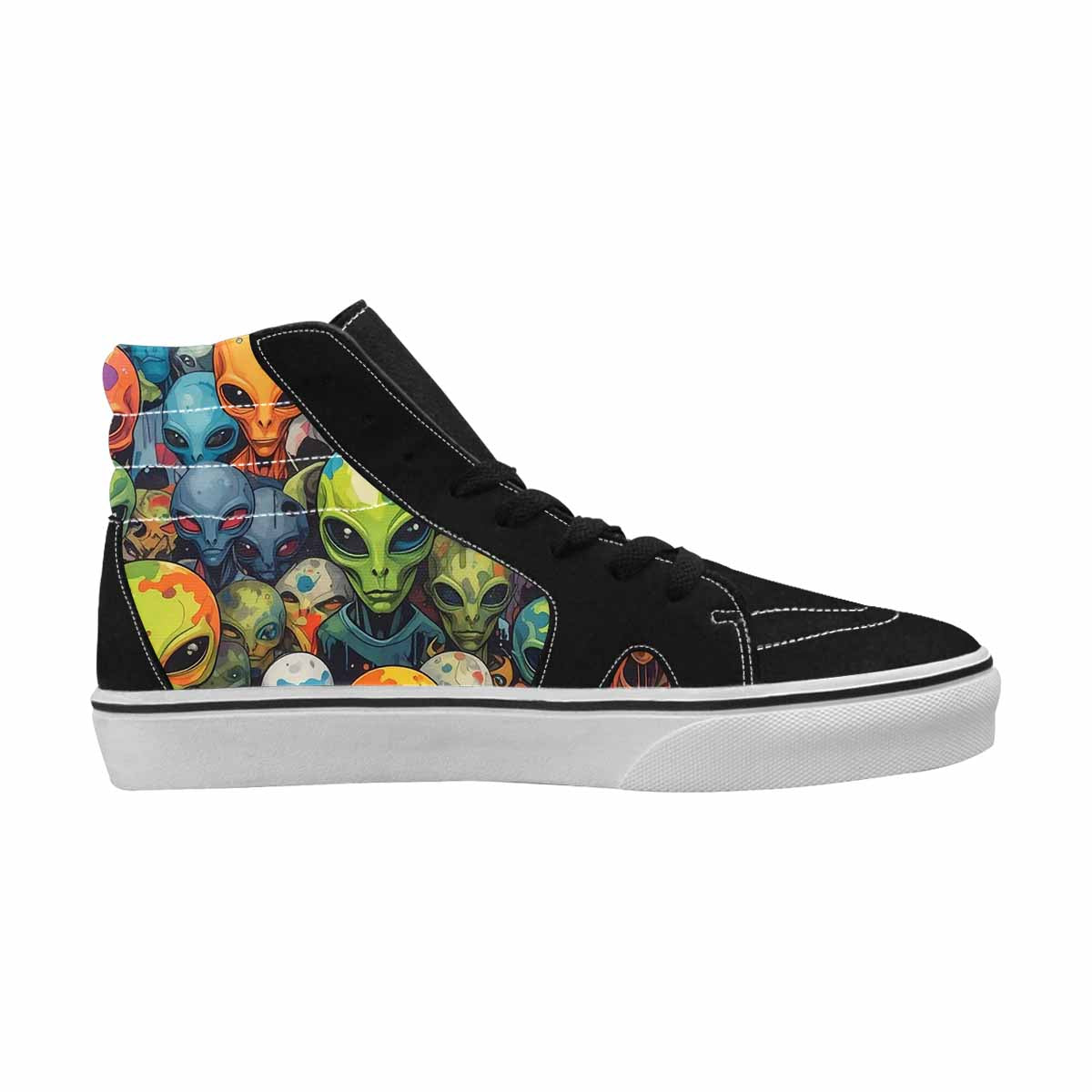 WOMEN'S Camo High Top Canvas Custom Design Wallpaper Art Customized Sneakers