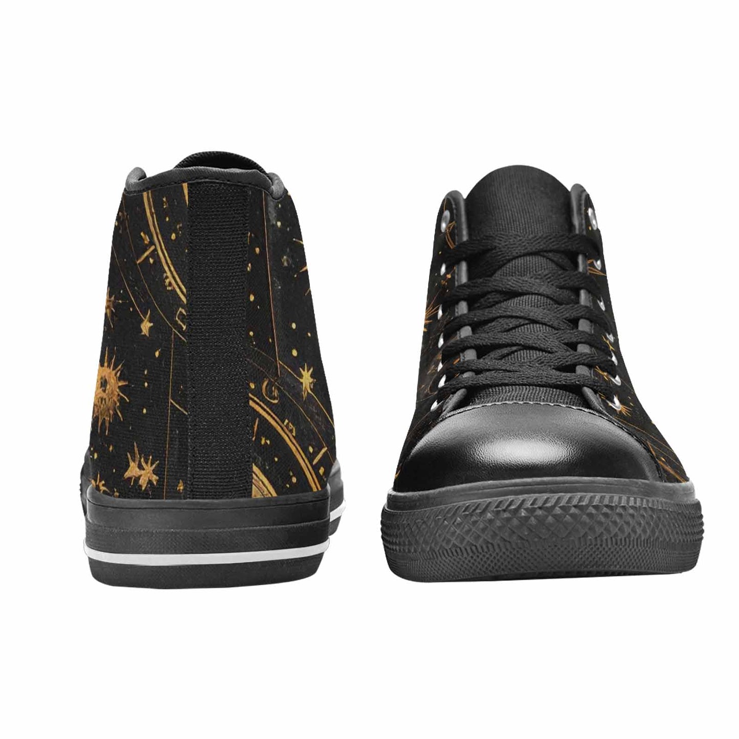 MEN'S Zodiac Constellation Star High Top Canvas Wallpaper Art Shoes