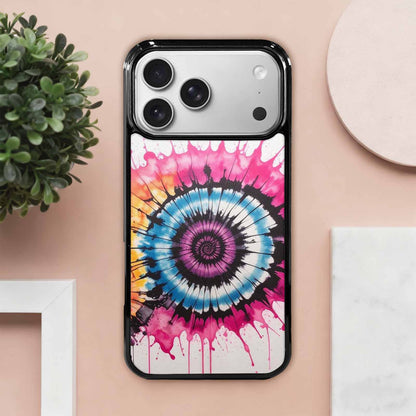 iPhone 17 Pro Max Case — Tie Dye Swirls Black Tie Dye, Custom Designed Case Cover