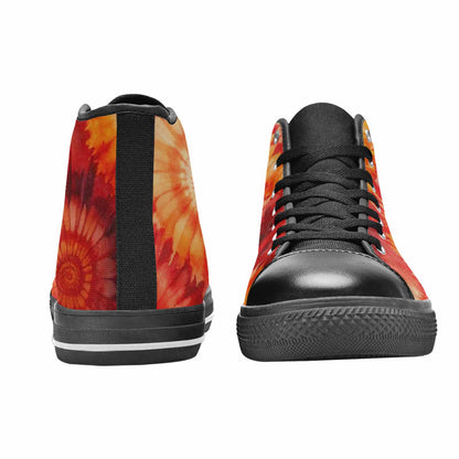 MEN'S Tie Dye - High Top Canvas Dark Academia Custom Shoes