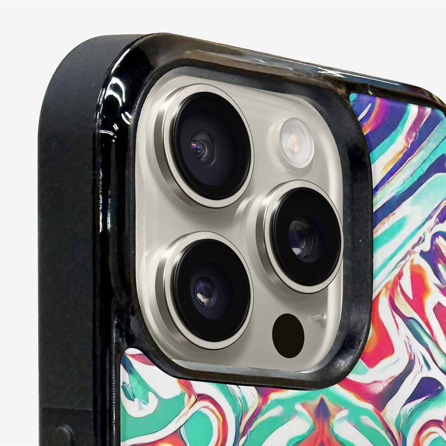 iPhone 16 Pro Max Case — Holographic Tribal Blaze, Custom Designed Case Cover