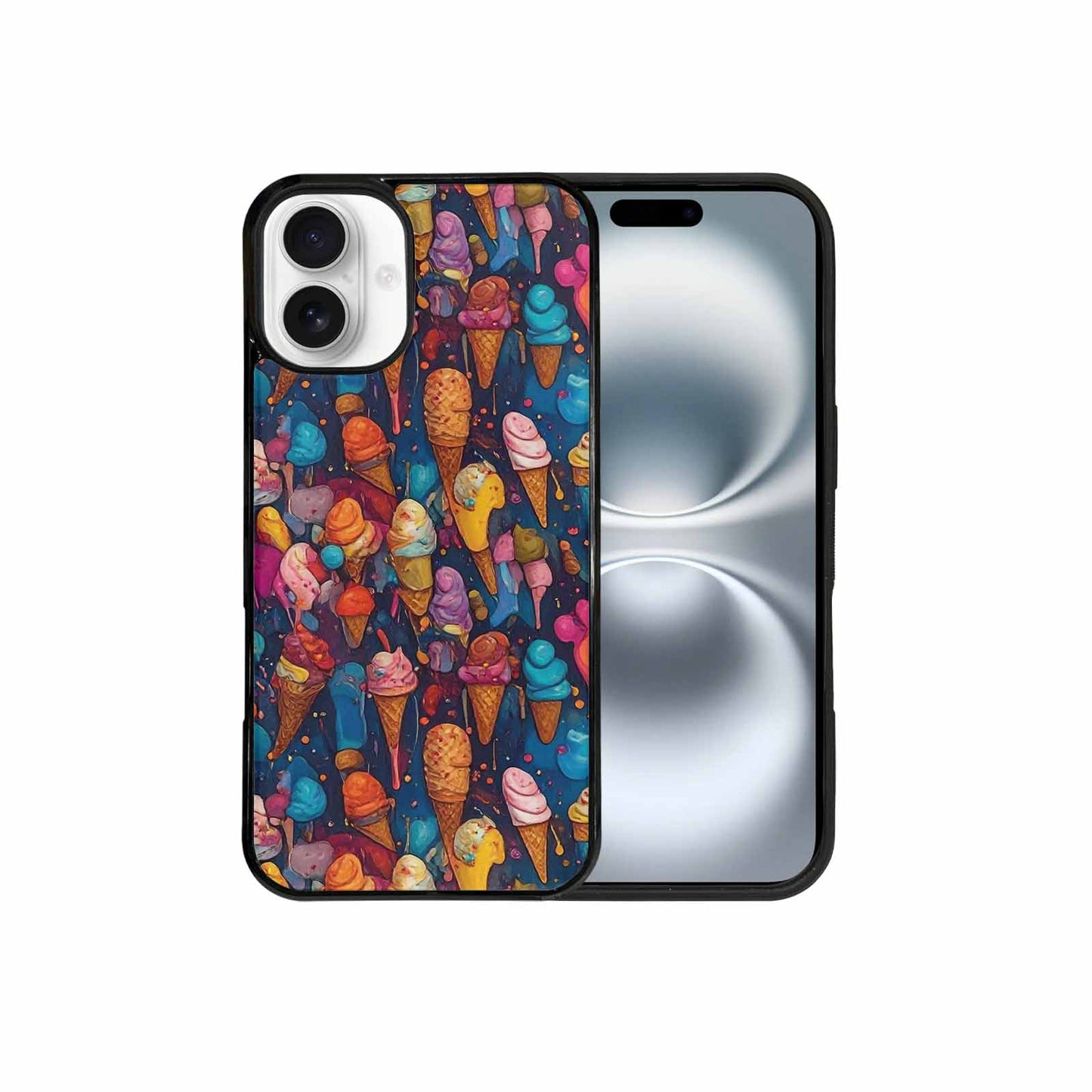 iPhone 16 Plus Case — Ice Cream Motif Ice Cream Motifs, Original Design Phone Case