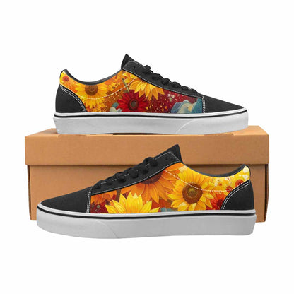 WOMEN'S Sunflower Burst Lace-Up Canvas Cottagecore Sneakers