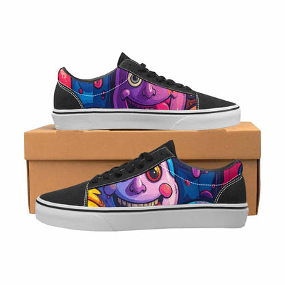 WOMEN'S Funny Looking Cartoon Canvas Lace-Up Dark Academia Custom Sneakers