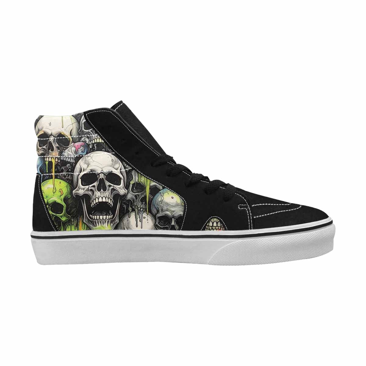 MEN'S Rainbow From Skull S High Top Canvas Neon Fantasy Custom Shoes
