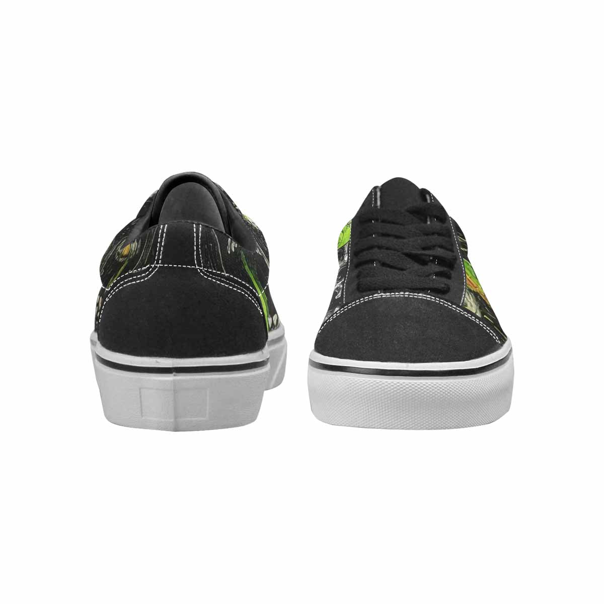 WOMEN'S Rainbow From Skull S Lace-Up Canvas Vibrant Chaos Sneakers
