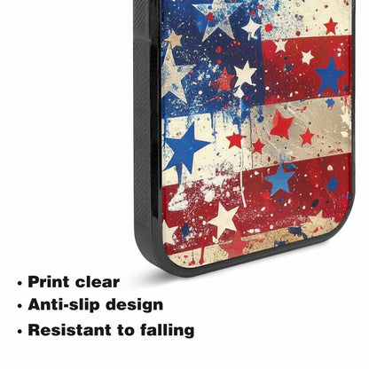 iPhone 15 Plus Case — Patriotic Stars And Stripes American Stars, Original Design Phone Case