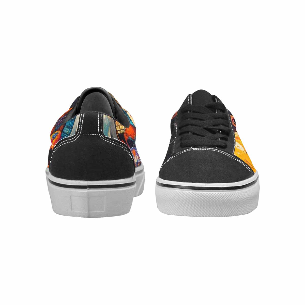 WOMEN'S Skulls (general) Lace-Up Canvas Grunge Custom Shoes