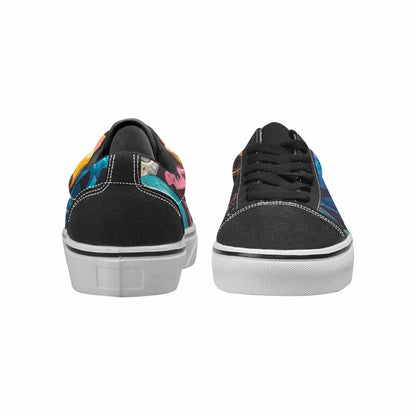 WOMEN'S Skulls  Marble Skulls Lace-Up Canvas Grunge Shoes