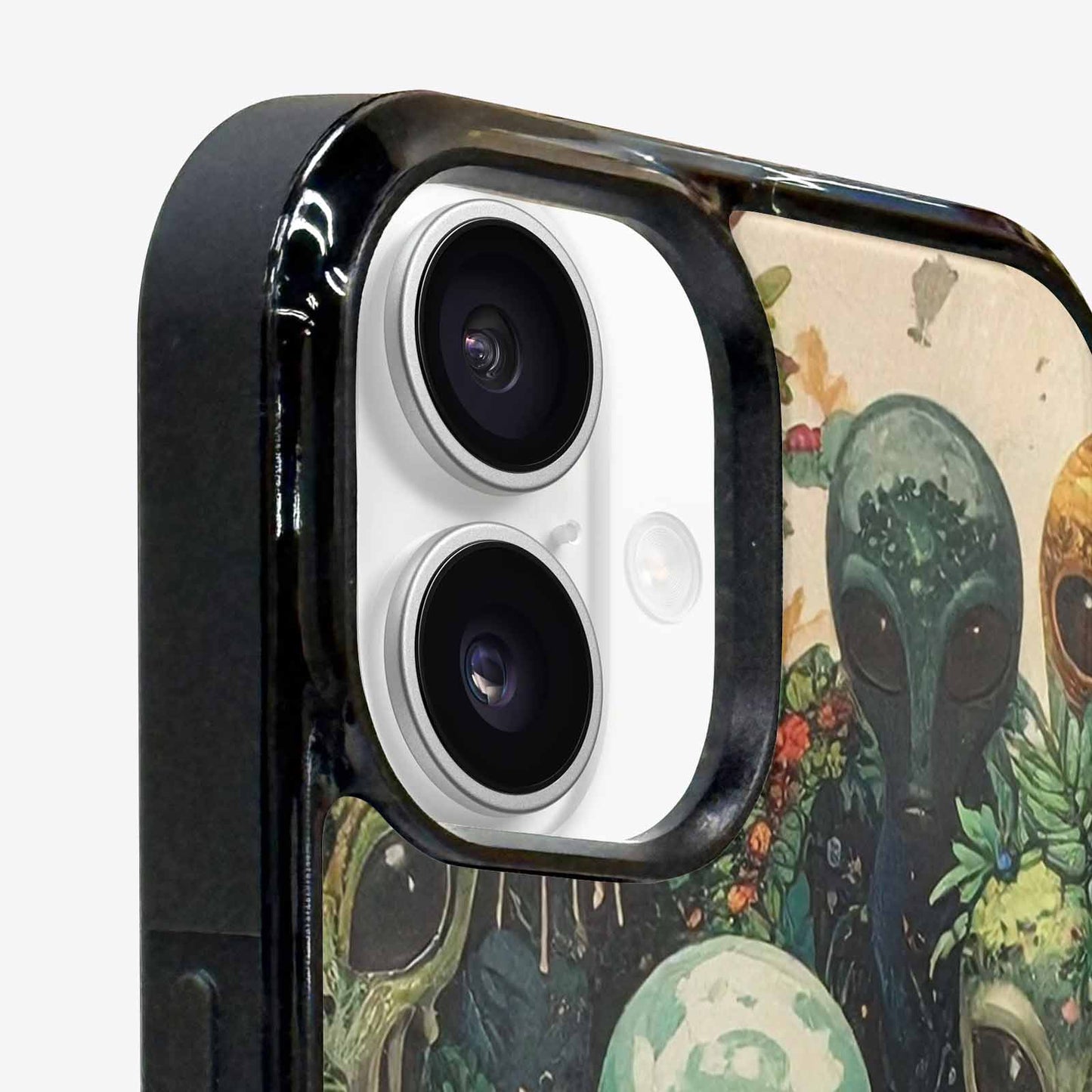 iPhone 16 Plus Case — Aliens Pattern Hundreds Of Sma Fvc, Custom Designed Case Cover
