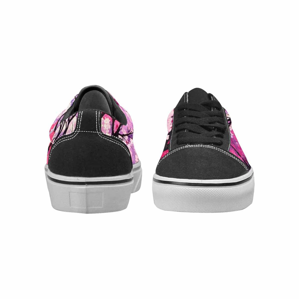 WOMEN'S Cherry Blossom Branch Lace-Up Canvas Kaleidoscope Sneakers