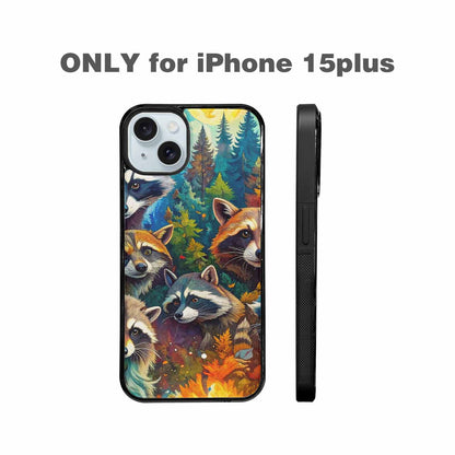 iPhone 15 Plus Case — Raccoon Bandit Raccoon Bandit Pattern Hundreds, Original Design Phone Case