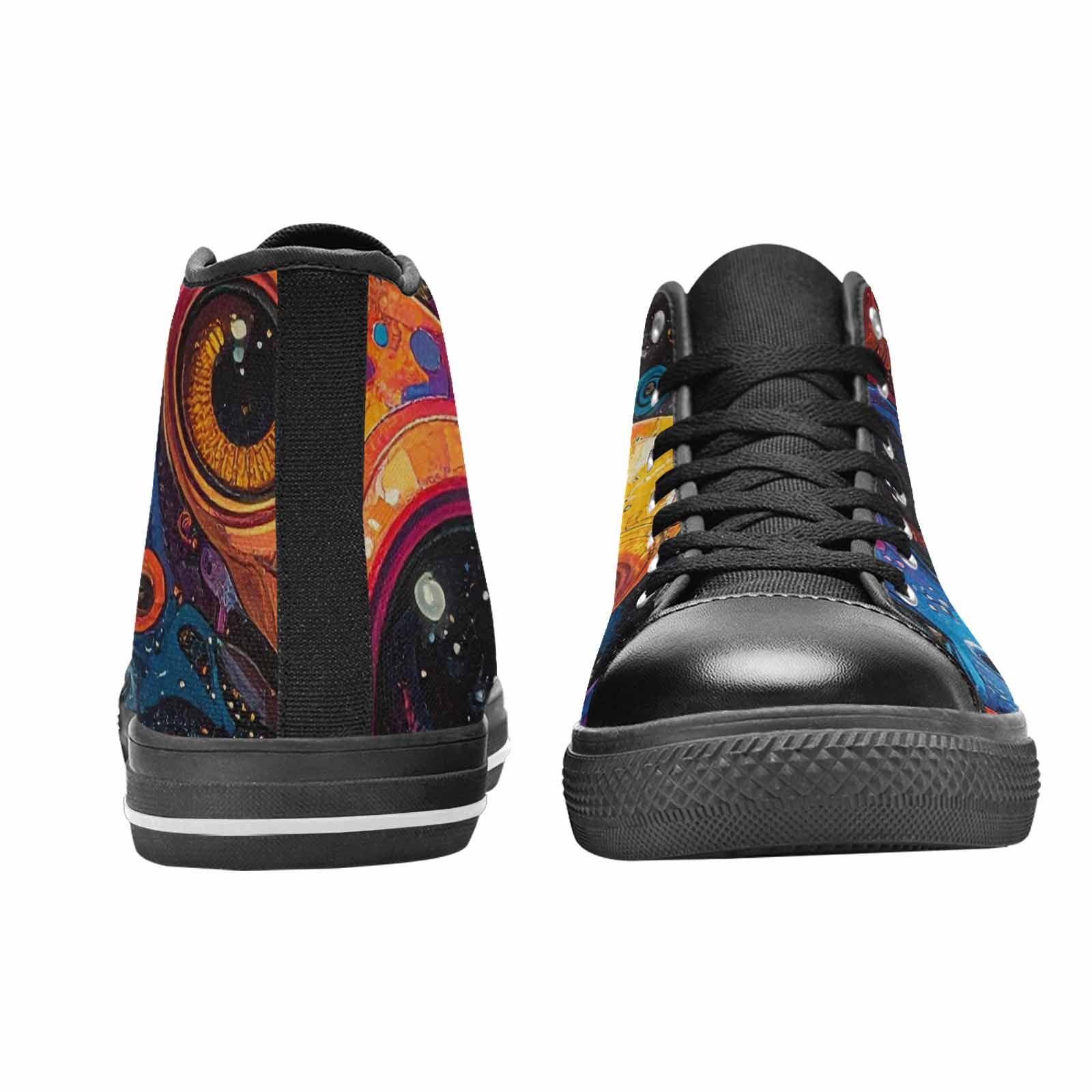 MEN'S Cartoon Alien Characters High Top Canvas Cottagecore Custom Shoes