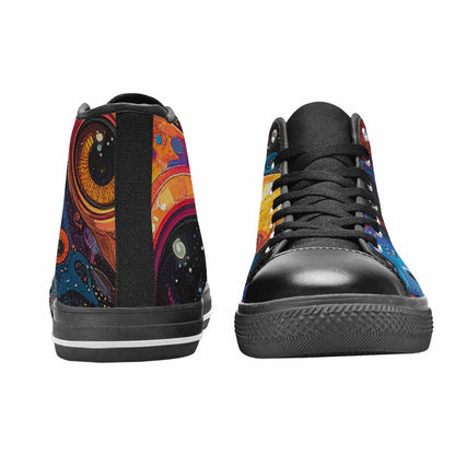 MEN'S Cartoon Alien Characters High Top Canvas Cottagecore Custom Shoes