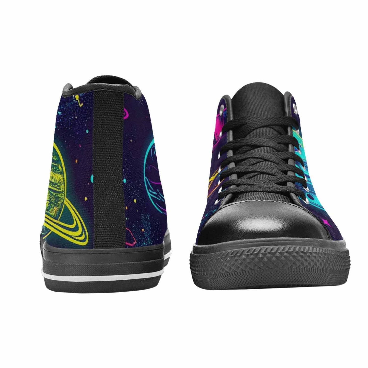 MEN'S Space Galaxy Astronaut High Top Canvas Cottagecore Custom Sneakers