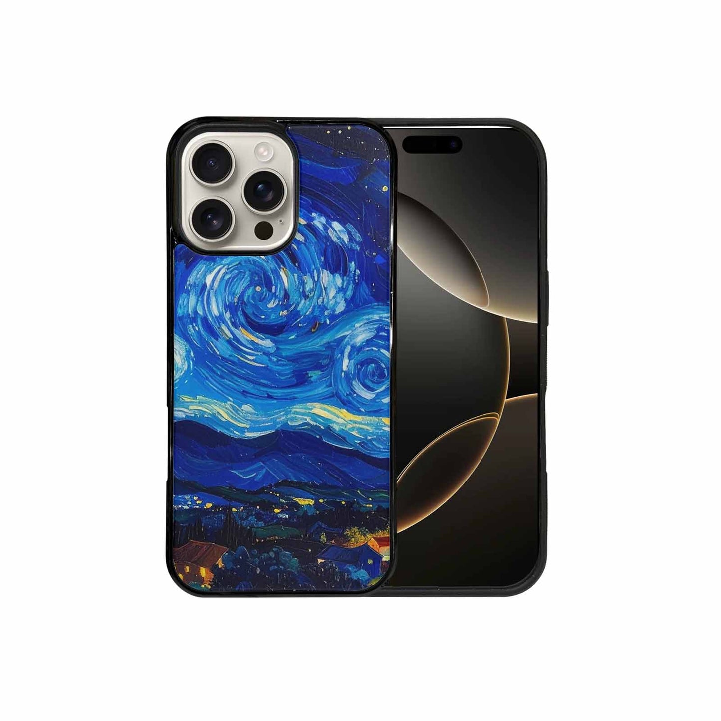 iPhone 16 Pro Max Case — Starry Night Van Gogh Paint Art, Custom Designed Case Cover