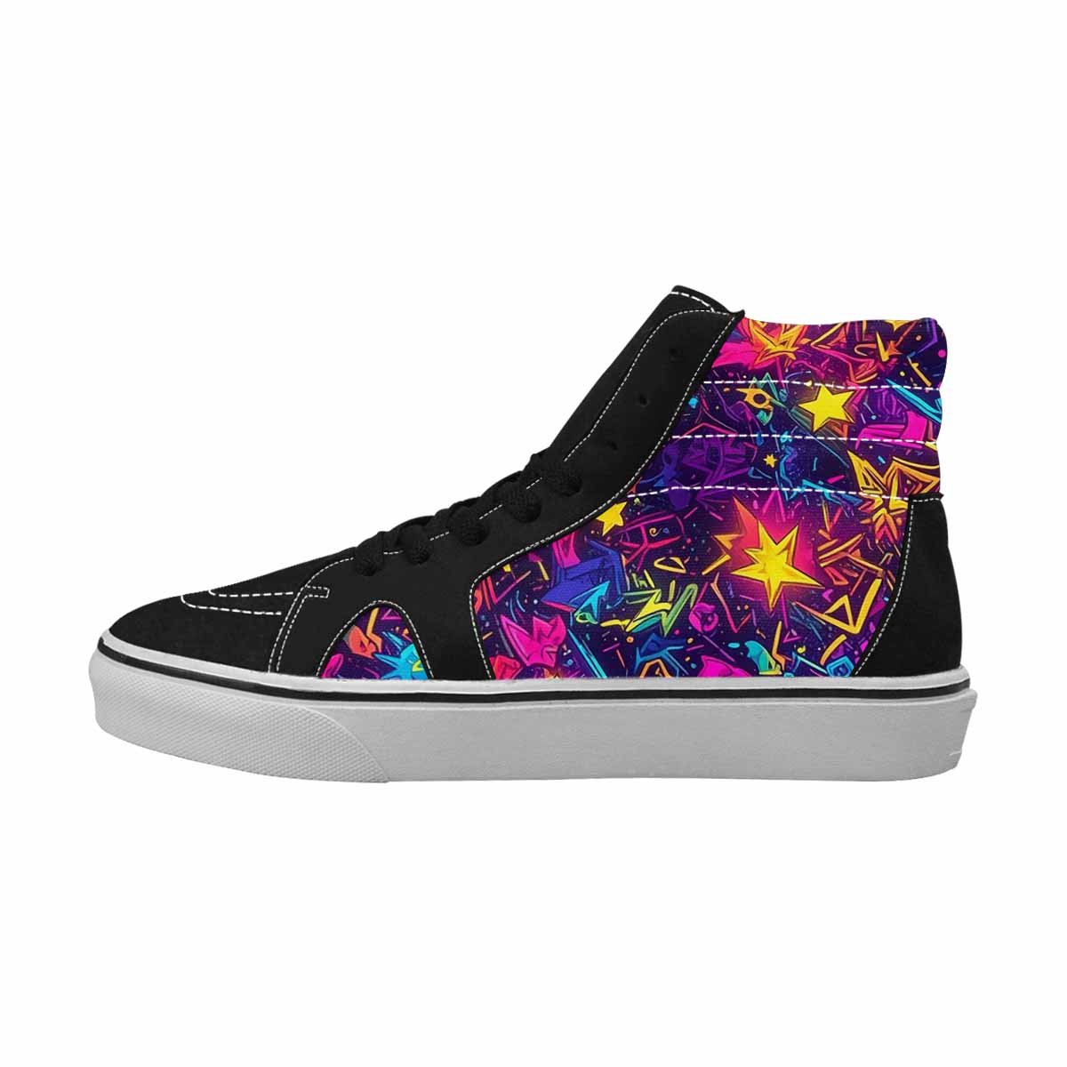 MEN'S 80s Retro Motif 80s High Top Canvas Cottagecore Sneakers