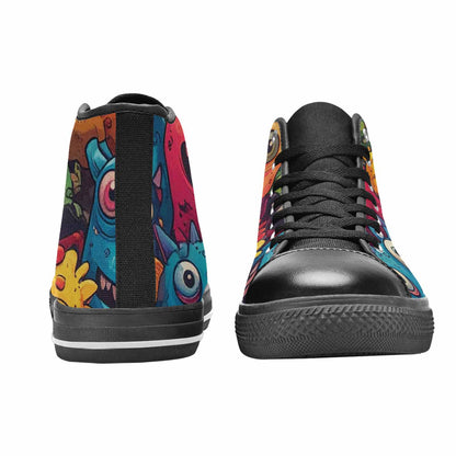 MEN'S Cartoon Monster Character High Top Canvas Aesthetic Custom Shoes