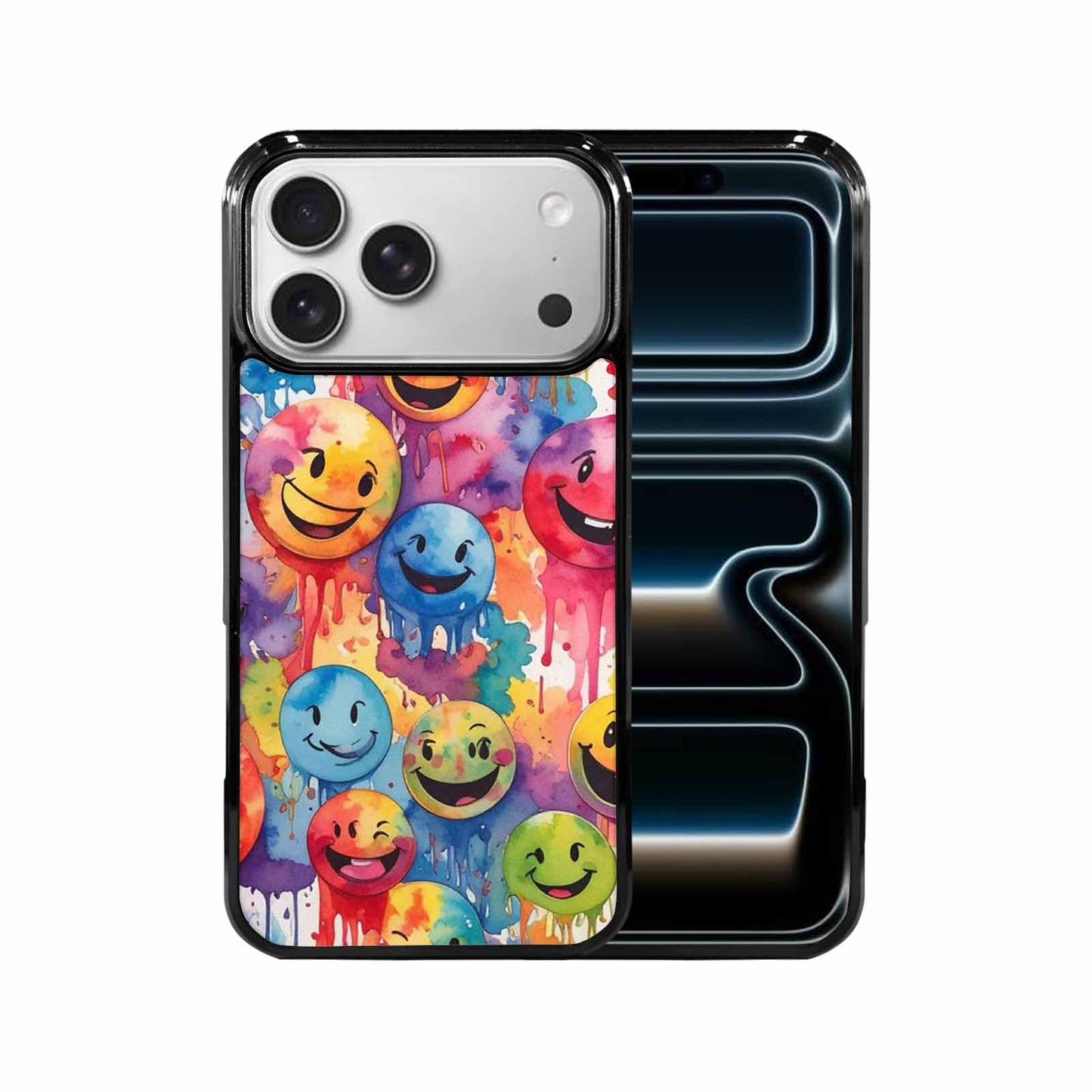 iPhone 17 Pro Max Case — Smiley Facessmiley Faces Tie Original Art, Custom Made Phone Cover