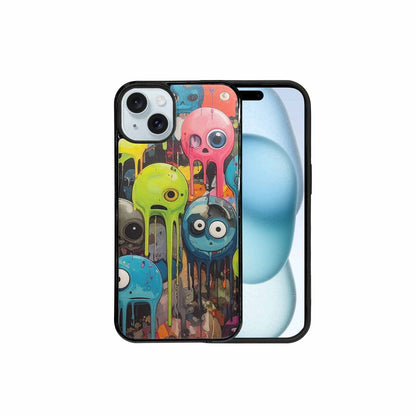 iPhone 15 Plus Case — Aliens Camomelting Aliens Patt Fgd, Unique Phone Case Design