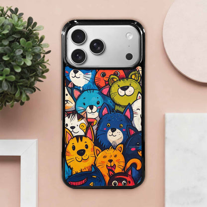 iPhone 17 Pro Max Case — Seamless Tileable Pattern Of Cartoon Cute, Custom Designed Case Cover