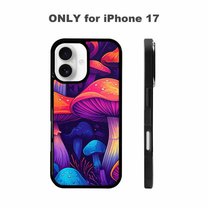 iPhone 17 Case — Psychedelic Mushroom Cartoon Pattern Cartoon Cute, Unique Phone Case Design