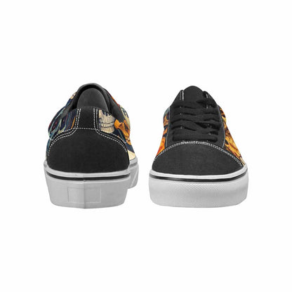 WOMEN'S Skulls  Animal Print Lace-Up Canvas Aesthetic Shoes